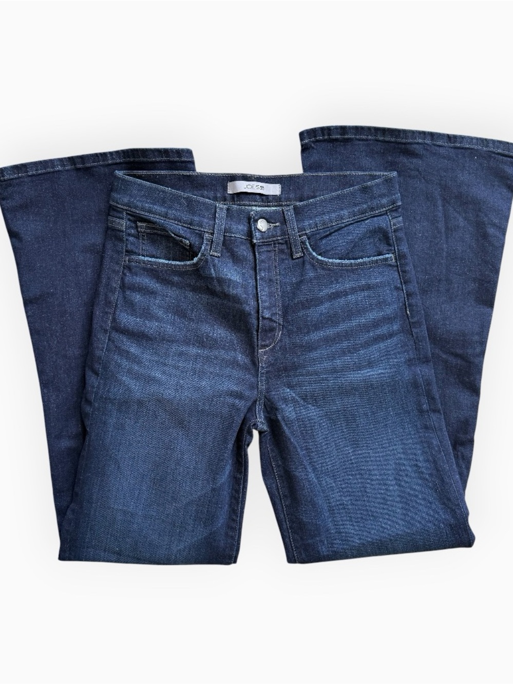 Joe's Jeans High Rise Petite Flare Dark Wash Denim Blue Jeans Size 29